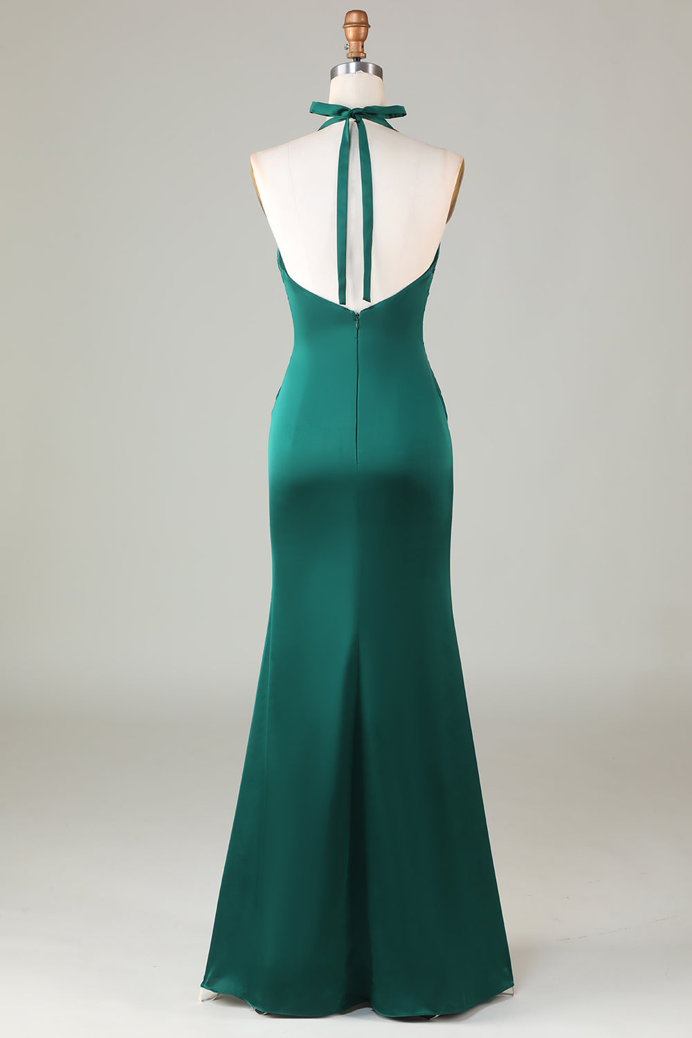 Halter Neck Sleeveless Bridesmaid Dress