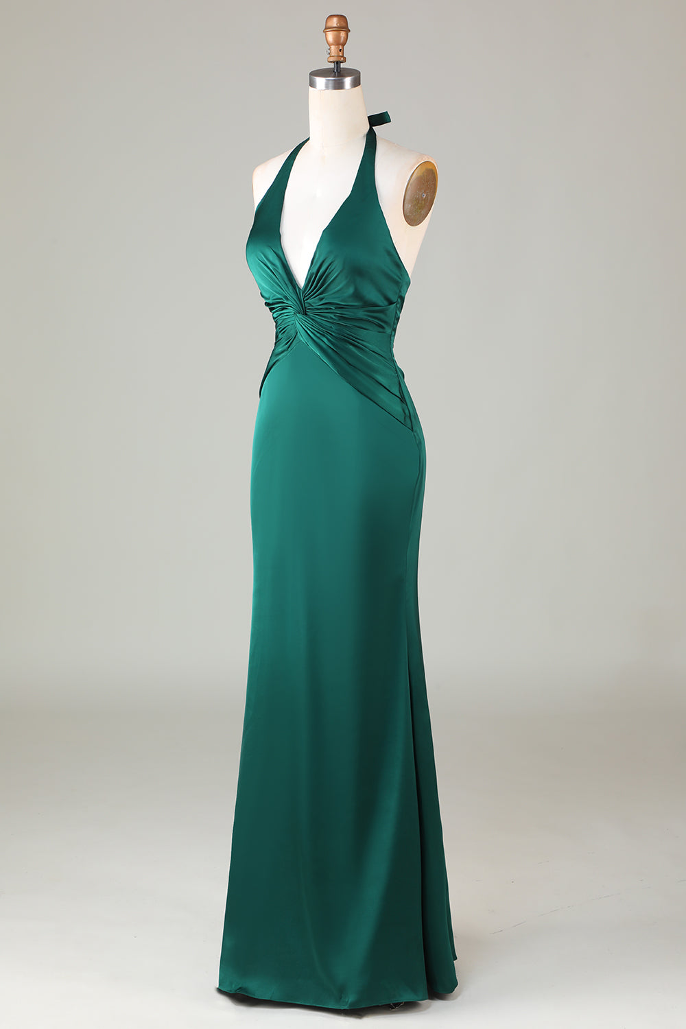 Halter Neck Sleeveless Bridesmaid Dress