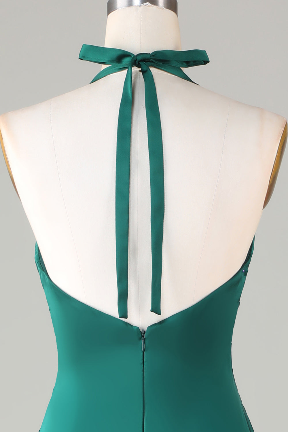 Halter Neck Sleeveless Bridesmaid Dress