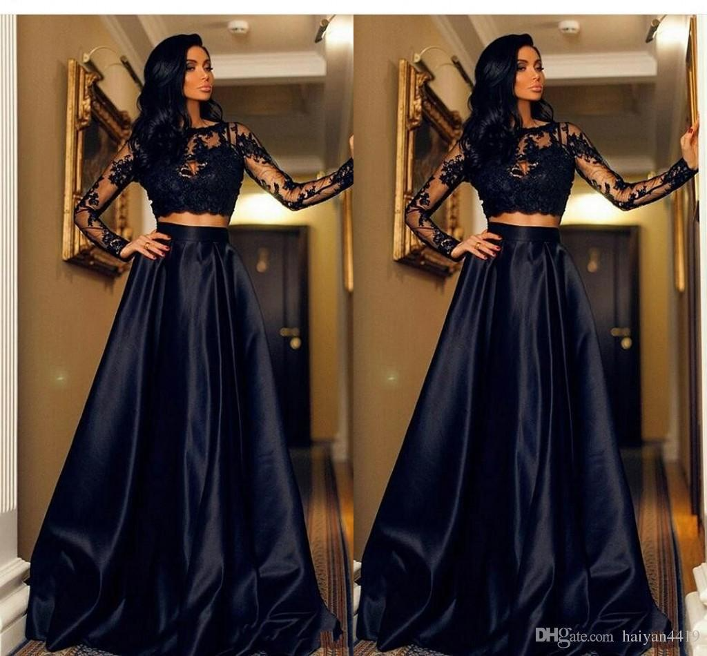 Ball Gown Long Sleeves Bateau Satin Floor-Length Dress