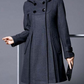 High Collar Hooded Long Sleeves Coat