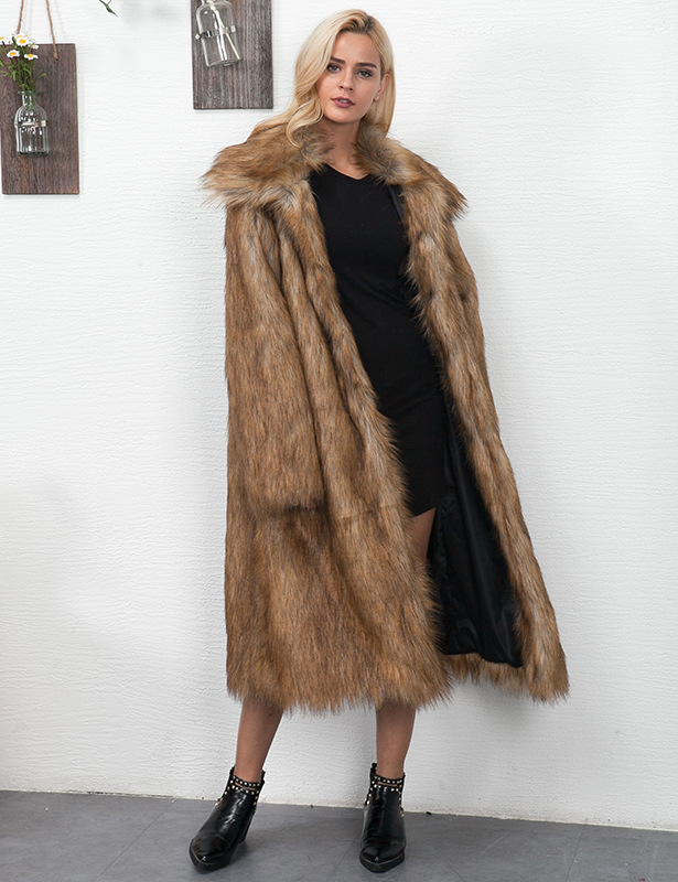 Vintage Faux Fur Long Coat