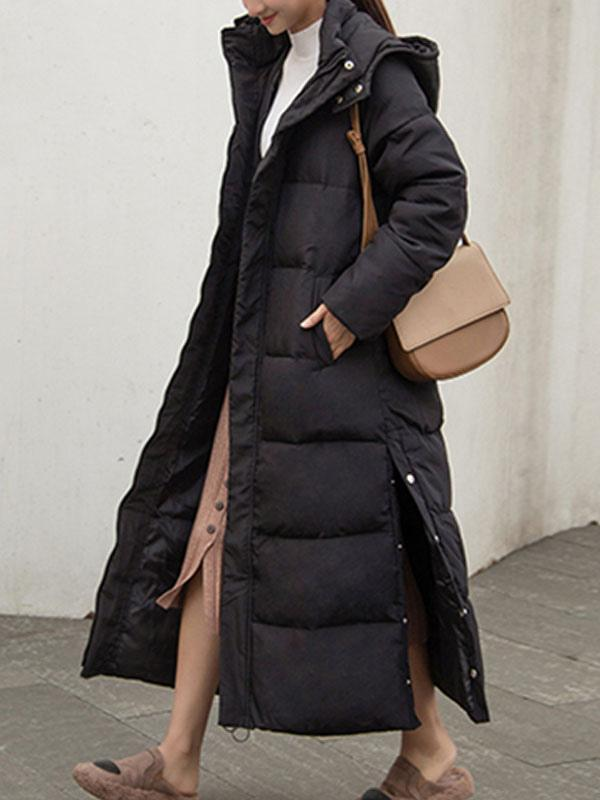 Long Hooded Puffer Coat