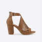 Open Toe Hollow Wedge Chunky Heel