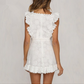 Crochet Frill Sleeveless Mini Dress