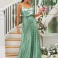 Sequin Spaghetti Strap Sleeveless Maxi Bridesmaid Dress