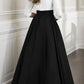 Black Satin V-Neck Half Sleeves A-Line Wedding Guest Dress