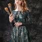 Dark Green Lace Jewel Neck Long Sleeves Zipper Wedding Guest Dress