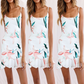 White Floral Printed Bodycon Mini Dress