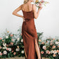 Satin Sleeveless Zip-Fastening Back Mermaid Bridesmaid Dress