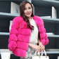 Faux Fur Open Front Bubble Coat