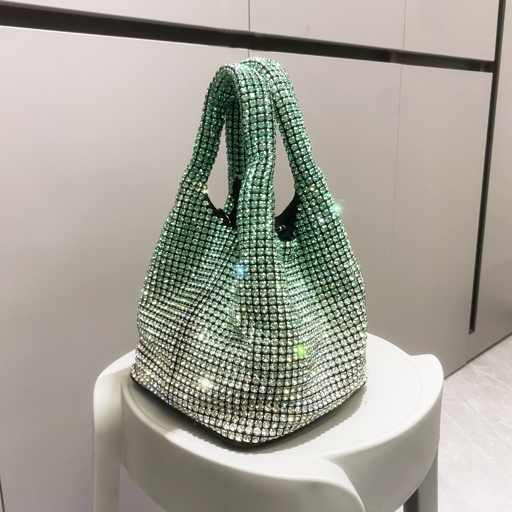 Luxe Crystal Bucket Bag