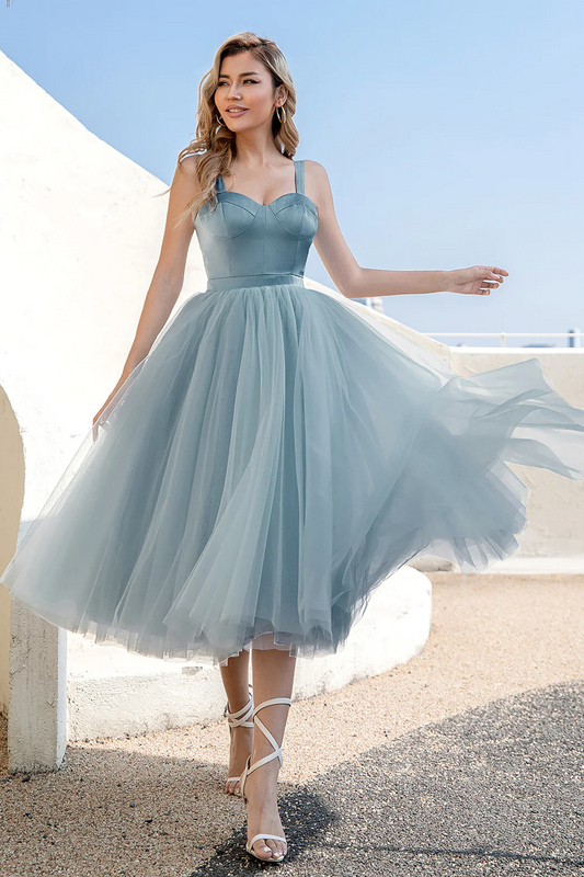 Sleeveless Tulle Cocktail Prom Dress