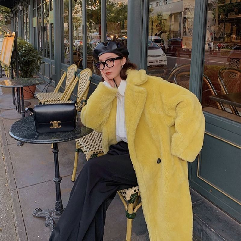 Oversized Long Teddy Coat