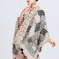 Cloak Cape Faux Fur Wraps Shawl Poncho Coat