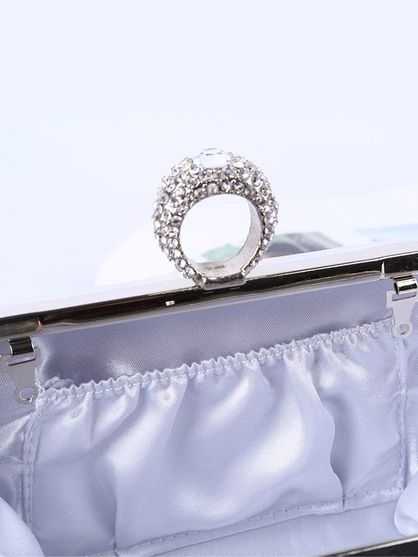 Luxurious Rhinestone Tassel Clutch