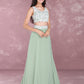 Light Green Chiffon Lace Applique Two-Piece Prom Dress