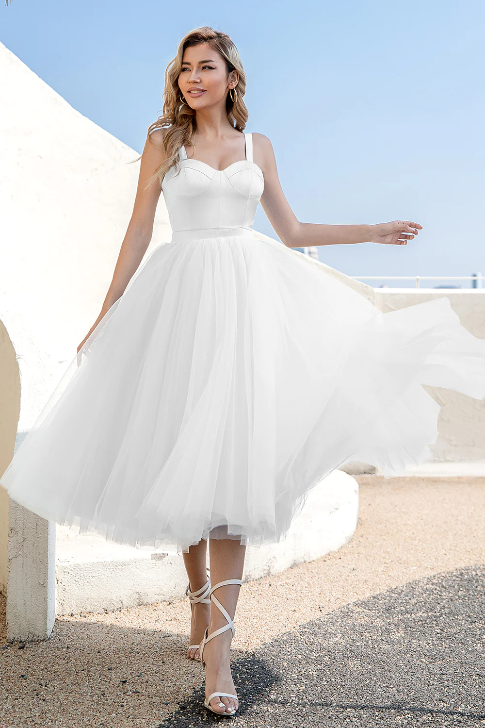 Sleeveless Tulle Cocktail Prom Dress