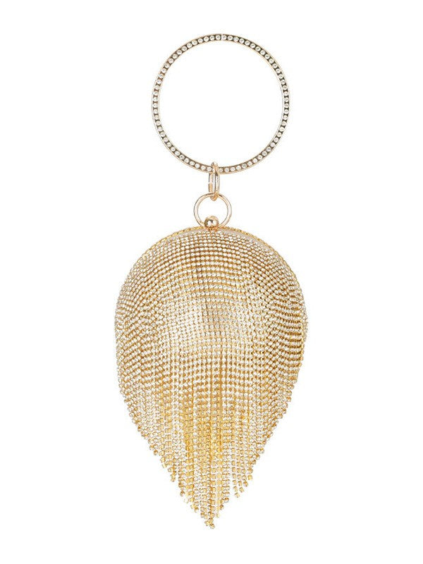 Diamante Tassel Sphere Clutch