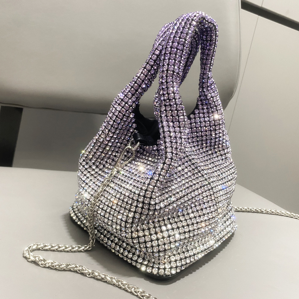 Luxe Crystal Bucket Bag