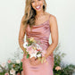 Satin Sleeveless Zip-Fastening Back Mermaid Bridesmaid Dress