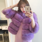 Faux Fur Open Front Bubble Coat