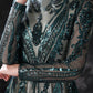 Dark Green Lace Jewel Neck Long Sleeves Zipper Wedding Guest Dress