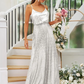 Sequin Spaghetti Strap Sleeveless Maxi Bridesmaid Dress