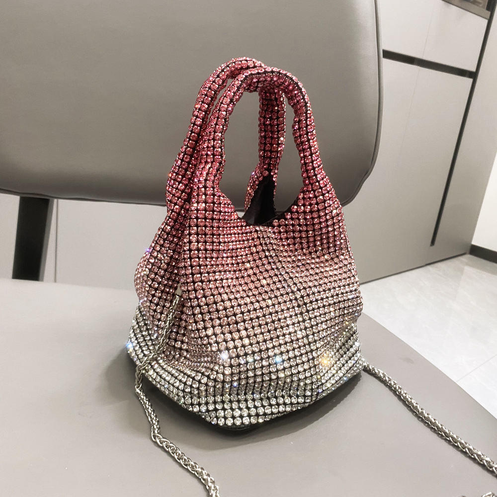 Luxe Crystal Bucket Bag