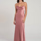 Satin Sweetheart Neck Sleeveless Floor-Length Wedding Guest Dress