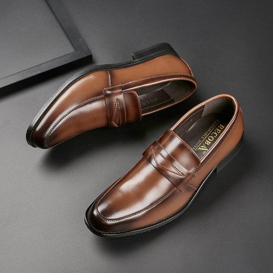 Men's Leather Loafers Wedding Shoes