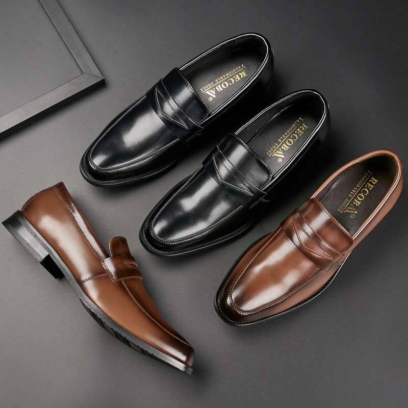 Men's Leather Loafers Wedding Shoes