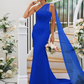 One Shoulder Sleeveless Long Mermaid Maxi Bridesmaid Dress