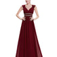 V-Neck Double Shoulder Banquet Evening Dress