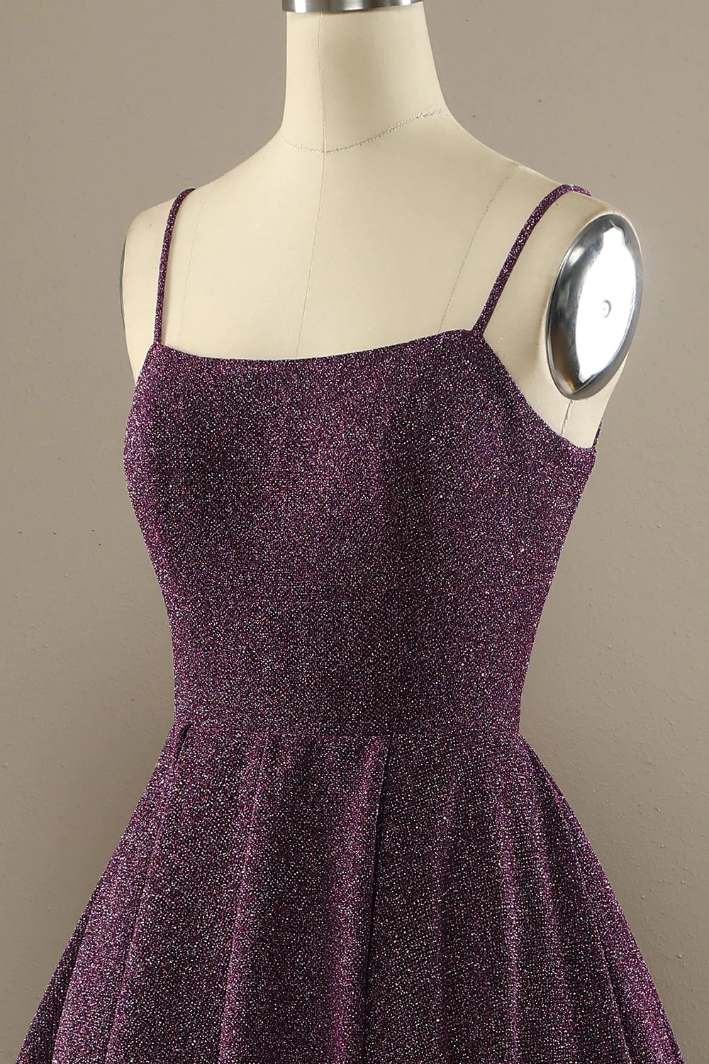 Purple A-Line Sleeveless Long Prom Dress