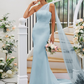 One Shoulder Sleeveless Long Mermaid Maxi Bridesmaid Dress