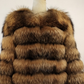 Faux Fur Open Front Bubble Coat