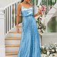 Sequin Spaghetti Strap Sleeveless Maxi Bridesmaid Dress