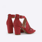 Open Toe Hollow Wedge Chunky Heel