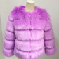 Faux Fur Open Front Bubble Coat