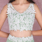 Light Green Chiffon Lace Applique Two-Piece Prom Dress