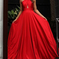 Halter Neck Sleeveless Long Evening Dress