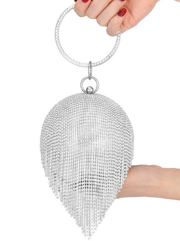 Diamante Tassel Sphere Clutch