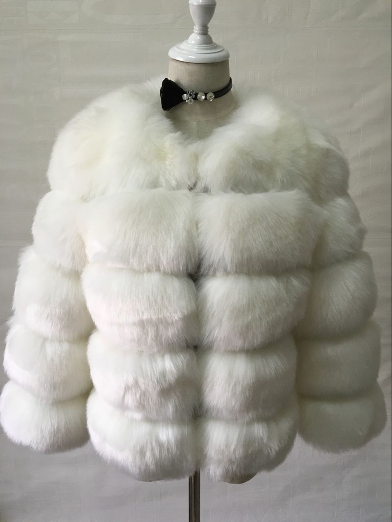 Faux Fur Open Front Bubble Coat