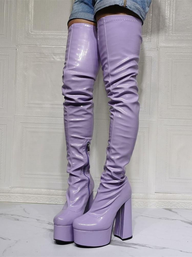 Stylish Over-The-Knee Platform Boots