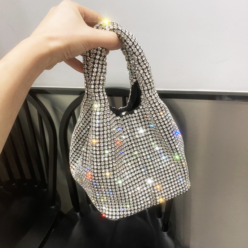 Luxe Crystal Bucket Bag