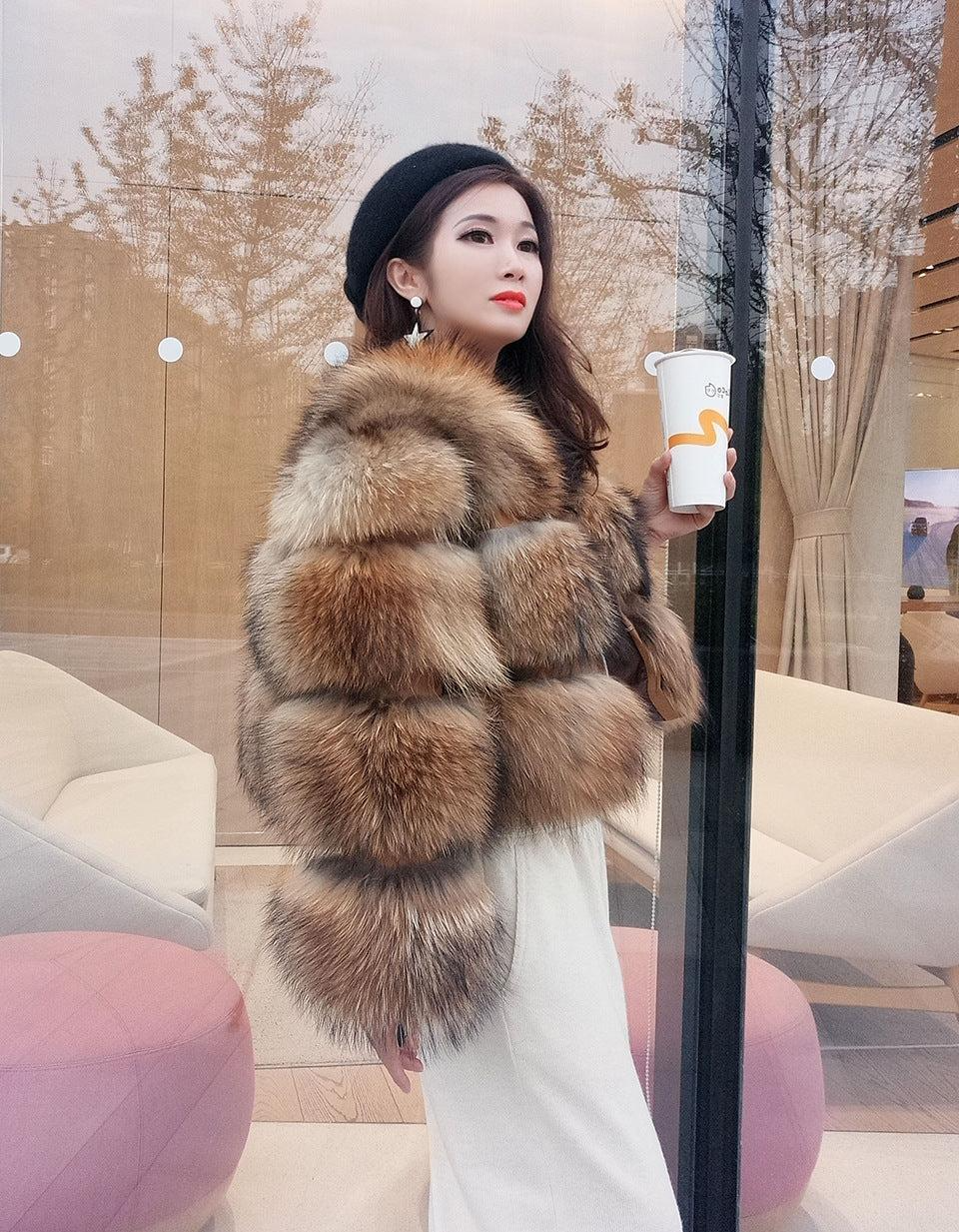 Faux Fur Open Front Warm Coat