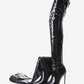 Women's Patent Bright Leather Thigh-High Stiletto Boots with Pointed Toe