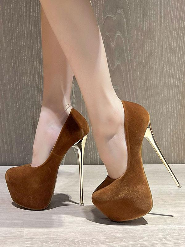 Stylish Suede Stiletto Heel Women's Pumps