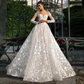 Ivory Lace Embroidered Mermaid Long Wedding Dress